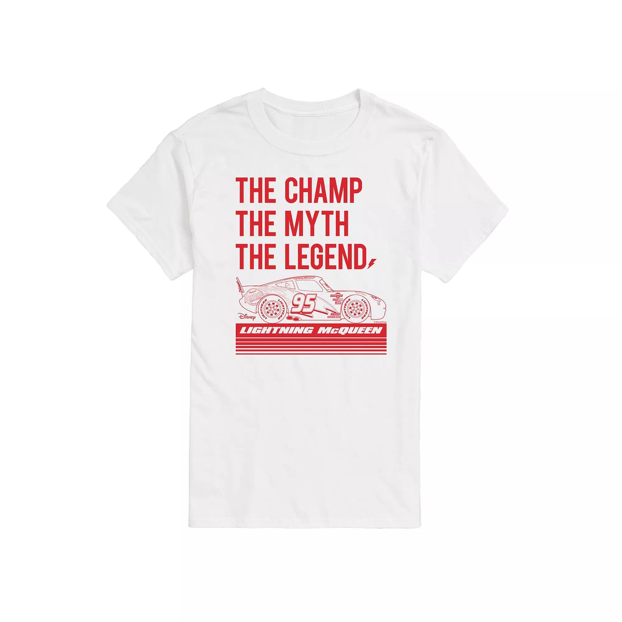 Disney / Pixar's Cars Lightening McQueen Men's The Champ Myth Legend Graphic Tee,  Product Image