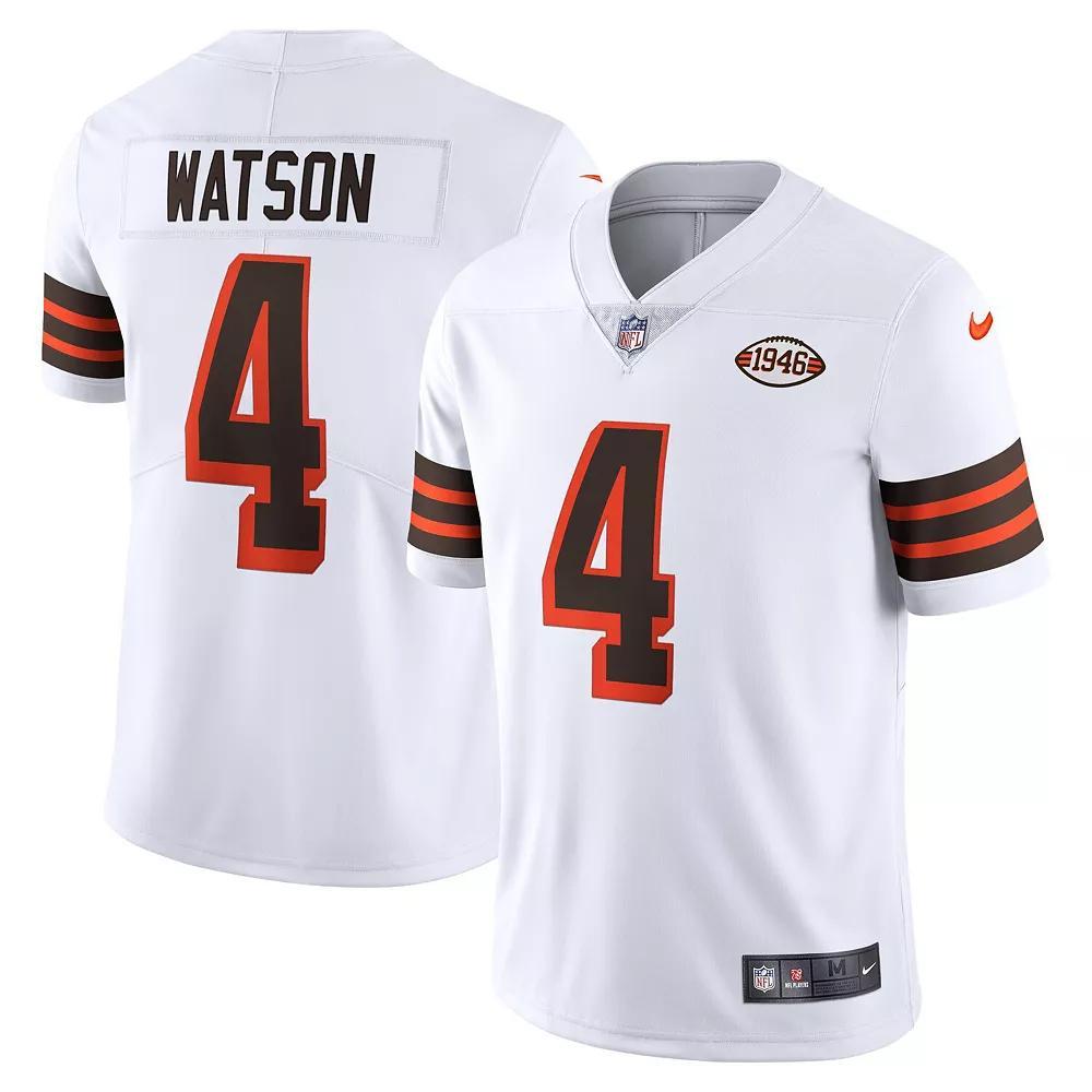 Men's Nike Deshaun Watson White Cleveland Browns 2021 Alternate Vapor Limited Jersey,  Product Image