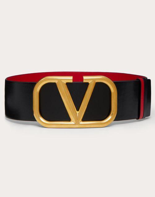 REVERSIBLE VLOGO SIGNATURE BELT IN GLOSSY CALFSKIN 70 MM Product Image