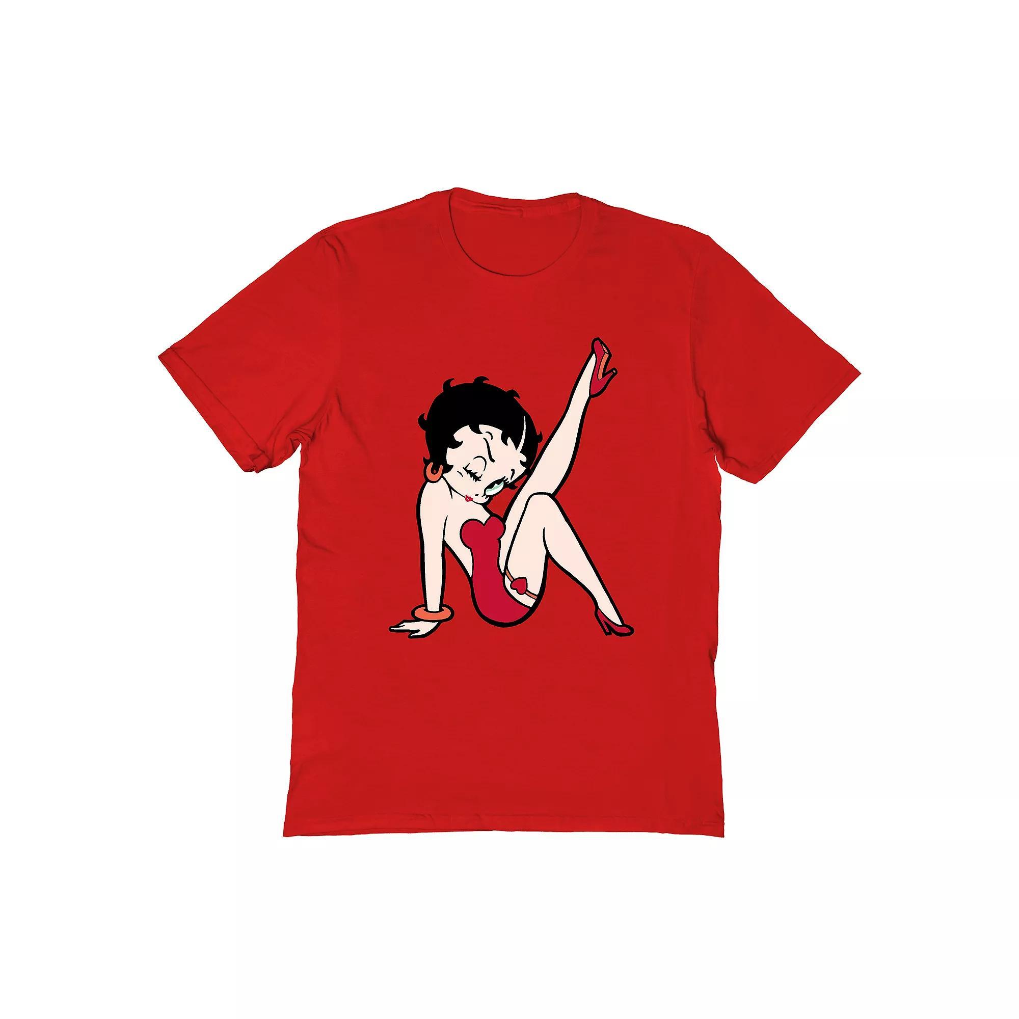 Men's Betty Boop T-Shirt, Size: Medium, Red Product Image