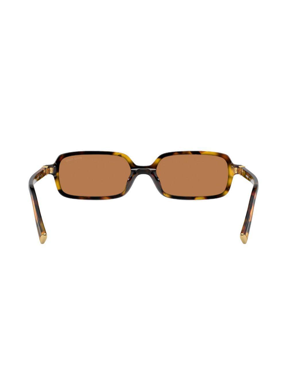 tortoiseshell-effect rectangle-frame sunglasses Product Image