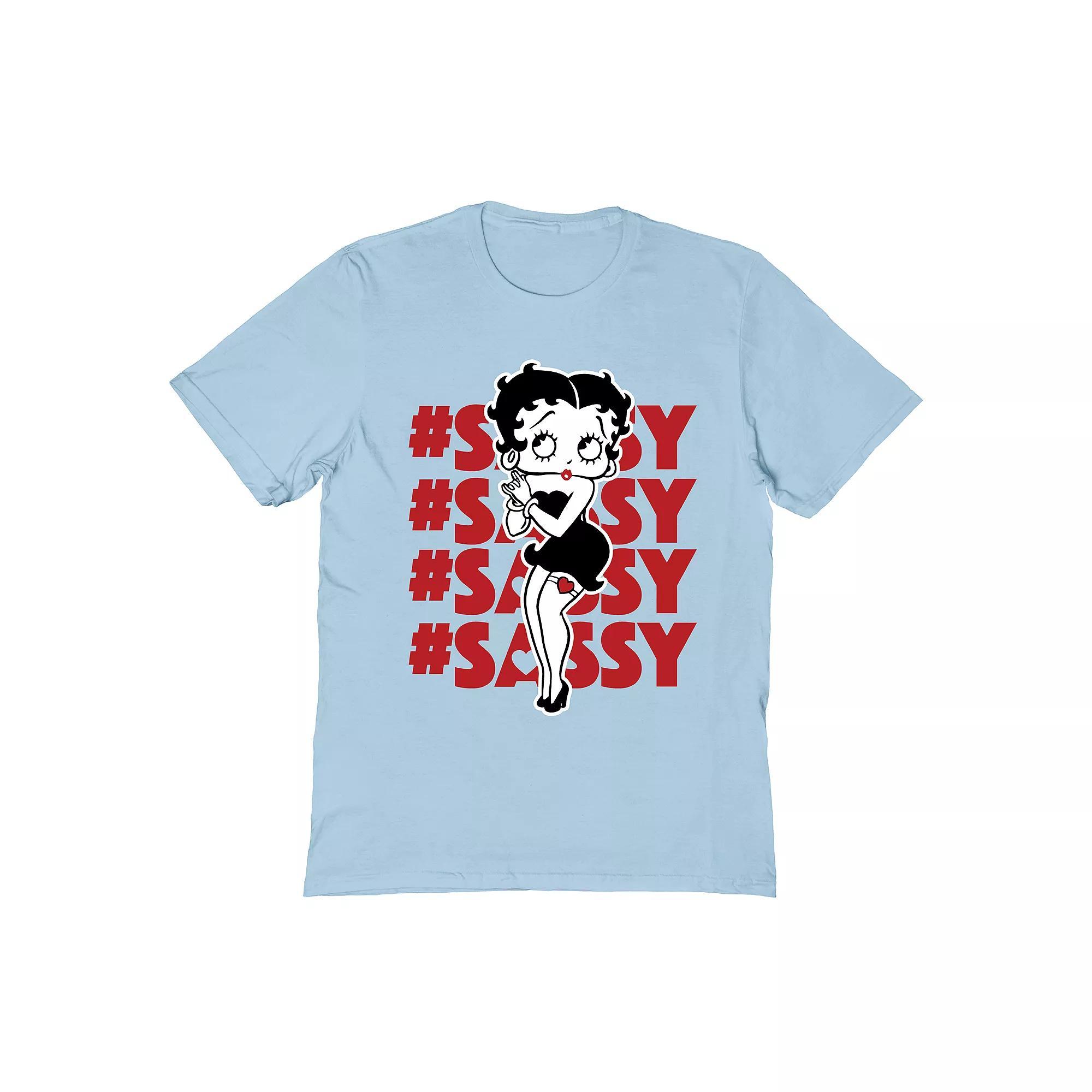 Men's Betty Boop T-Shirt, Size: XXL, Light Blue Product Image
