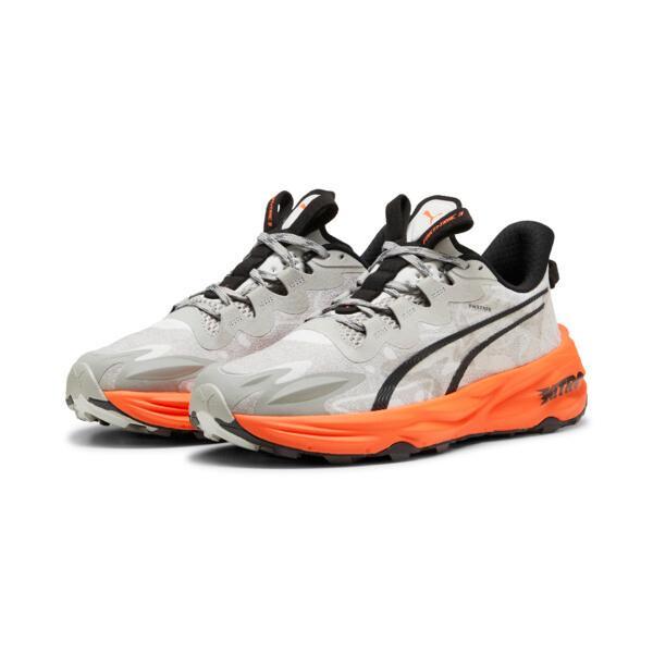 PUMA SEASONS Fast-Trac NITROâ¢ 3 Men's Trail Running Shoes in Smokey Grey/Flame Flicker/Black Product Image