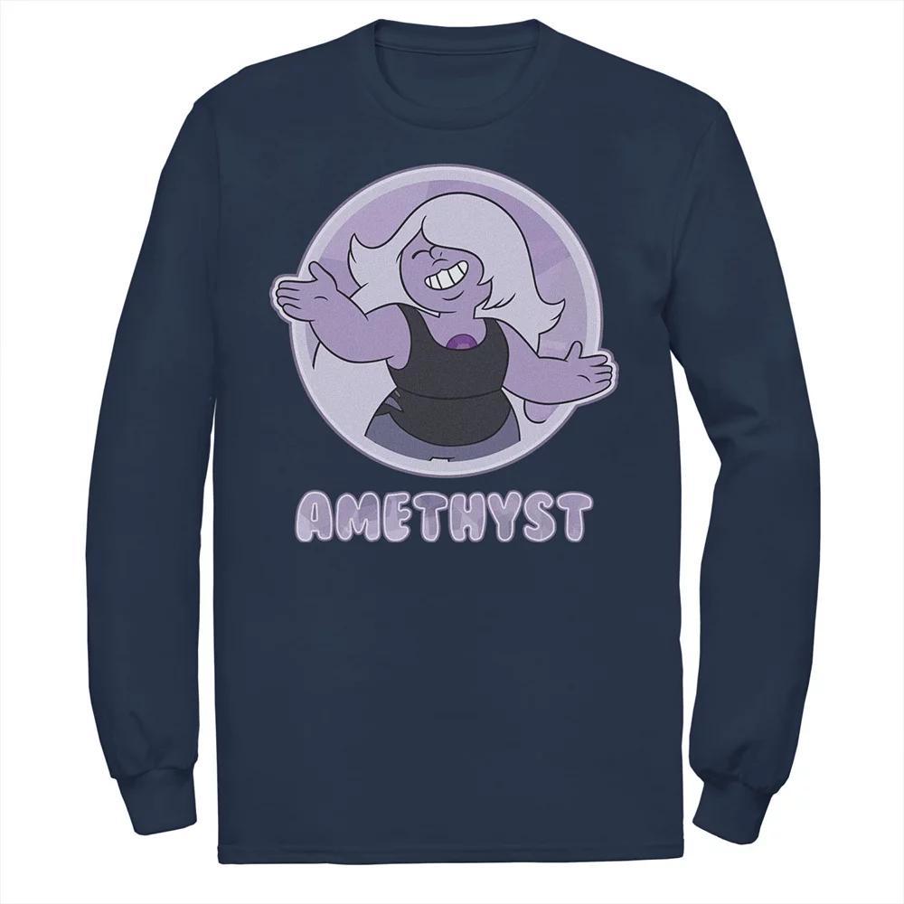 Men's Cartoon Network Steven Universe Amethyst Character Badge Long Sleeve Tee, Size: XXL, Blue Product Image
