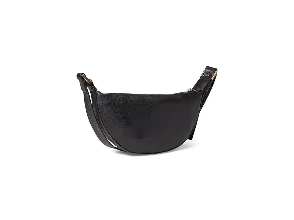 Womens Halfmoon Leather Crossbody Bag Product Image