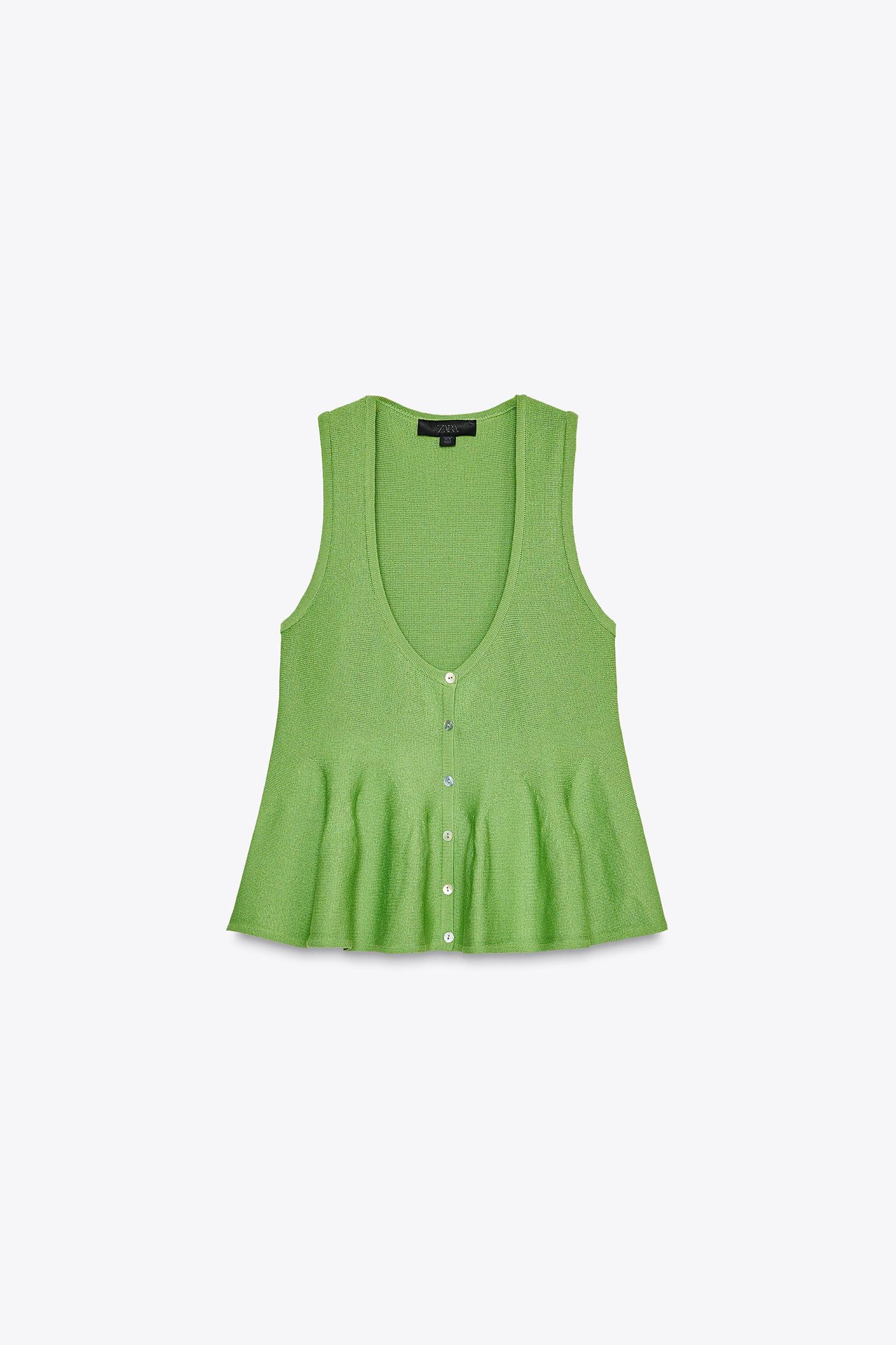 KNIT PEPLUM TOP Product Image