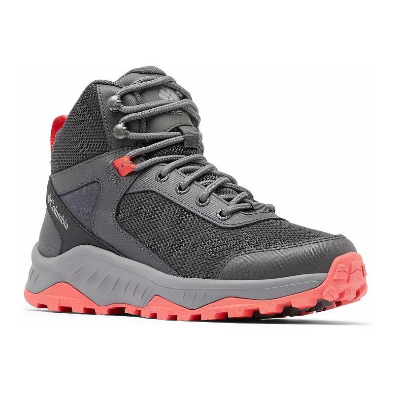 Columbia Trailstorm Ascend Mid Waterproof (Dark Grey/Red Coral) Women's Shoes Product Image