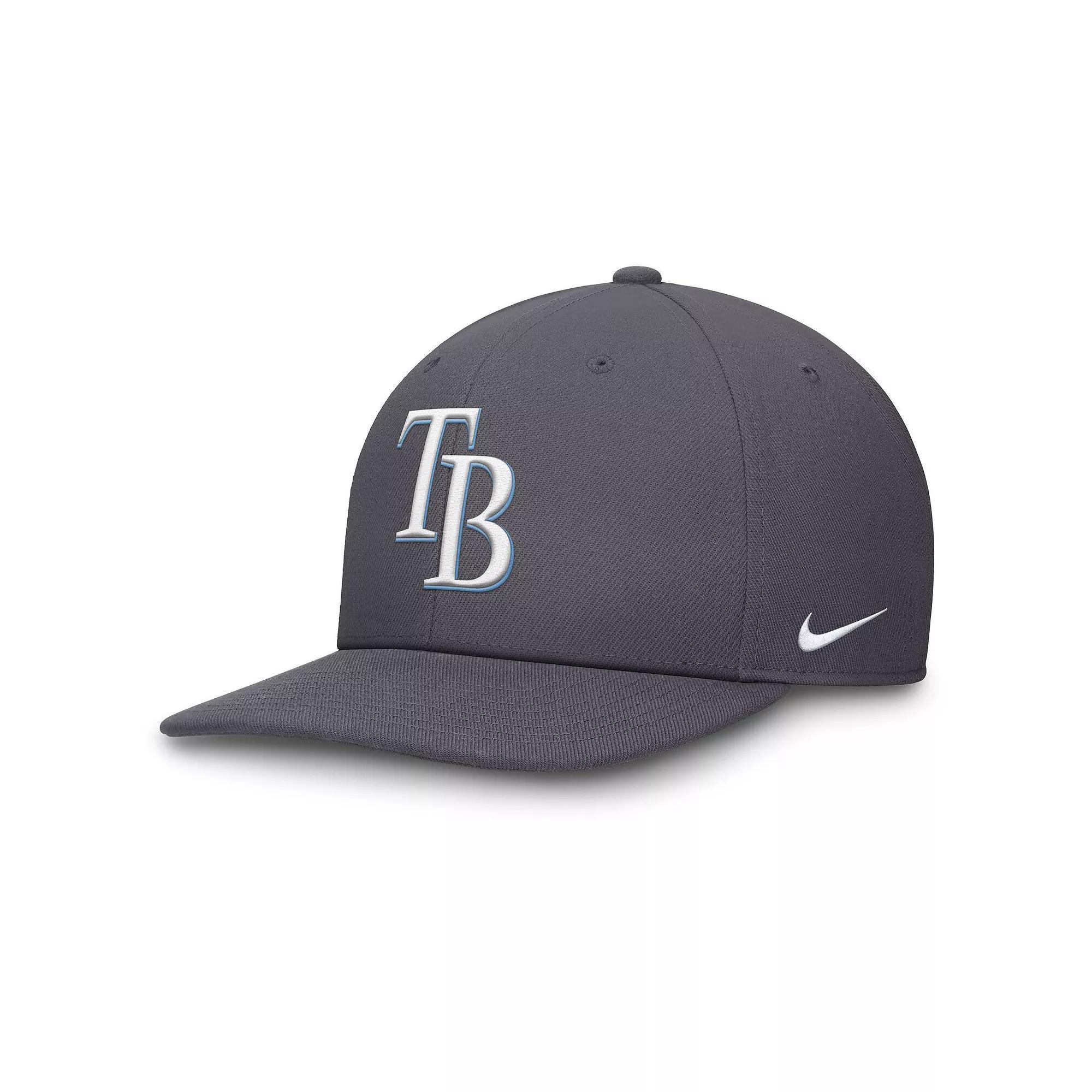 Men's Nike Gray Tampa Bay Rays Pro Performance Snapback Hat, Size: Medium/Large, Grey Product Image