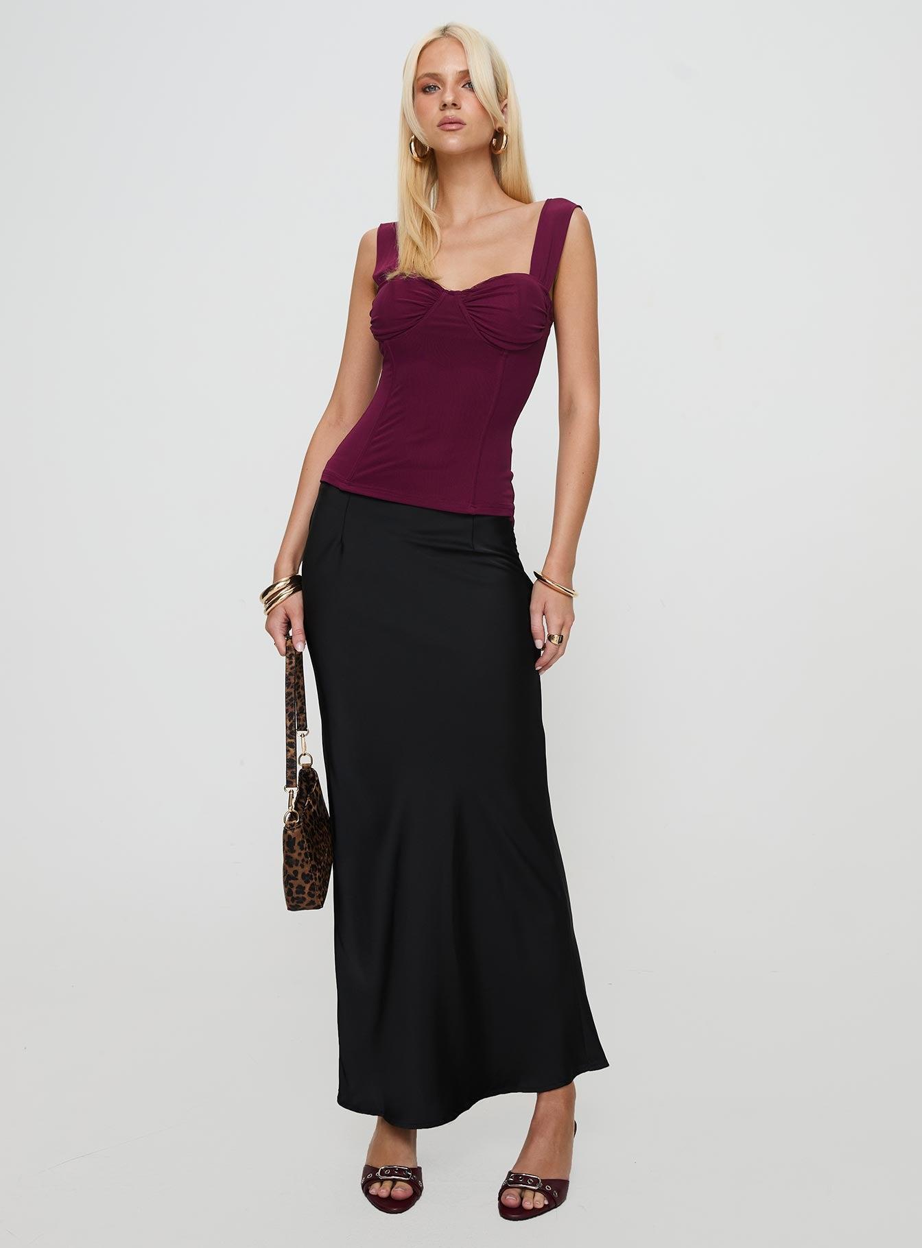 Kyrie Longline Corset Top Purple Product Image