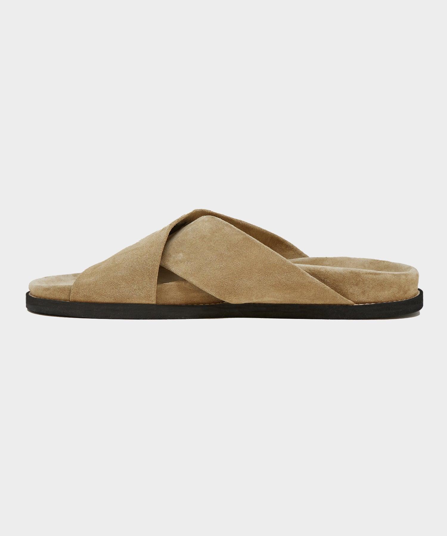 Nomad Suede Crossover Sandal in Sand Product Image