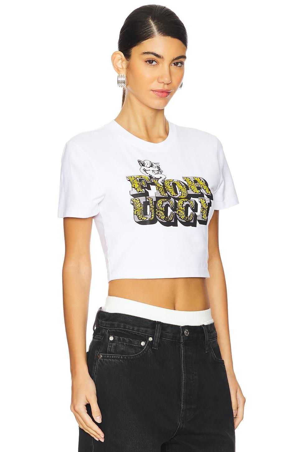 Rococo Print Cropped T-shirt FIORUCCI Product Image