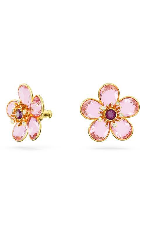 Swarovski Florere Yellow Flower Crystal Stud Earrings Product Image