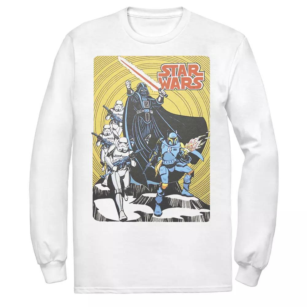 Men's Star Wars Vintage Group Shot Poster Tee, Size: Small, White Product Image