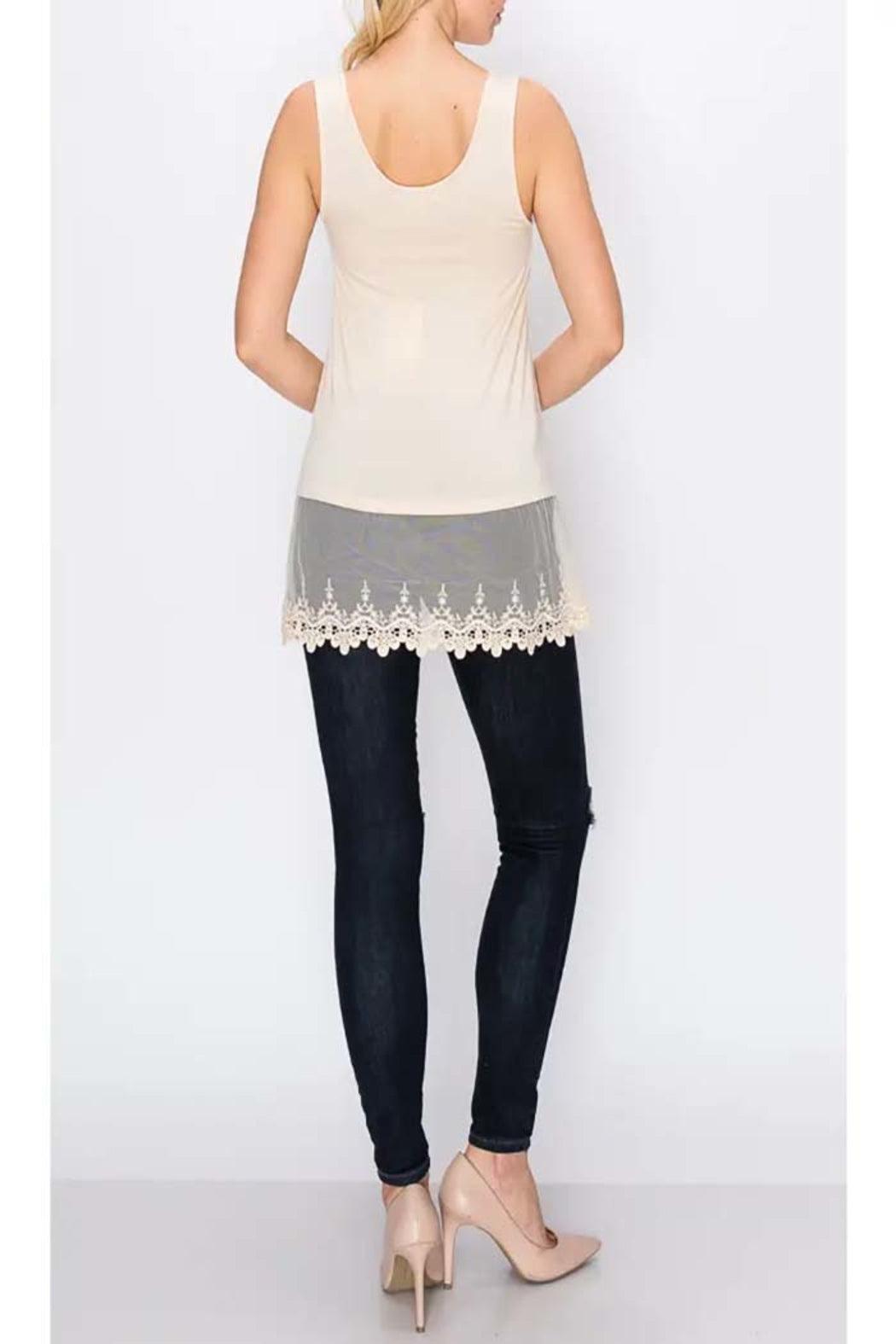Tank Top With Lace Layer Product Image