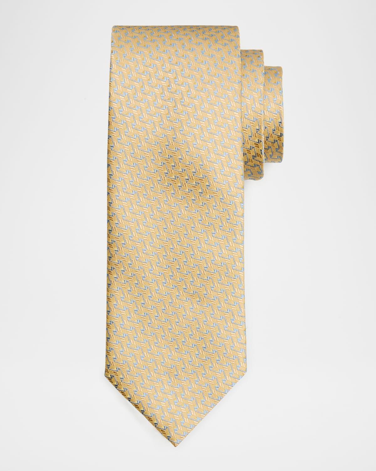 Mens Geometric Silk Tie Product Image