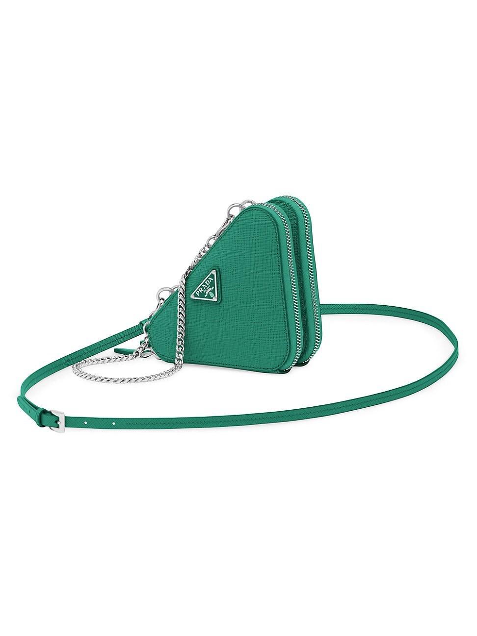 Womens Saffiano Leather Mini Pouch Product Image