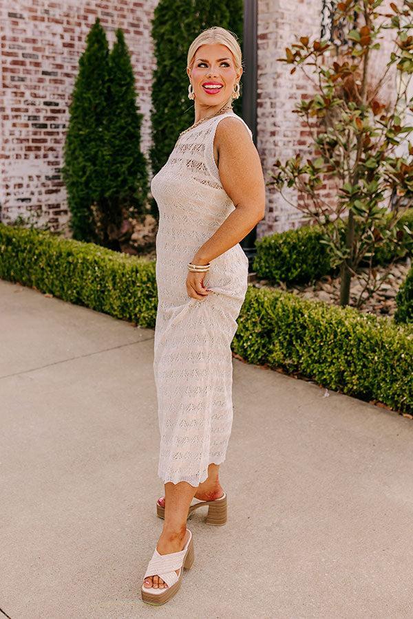 Beach Bungalow Crochet Maxi Dress Curves Product Image