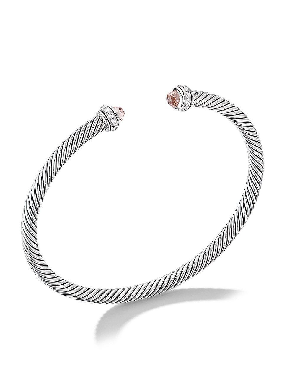 Womens Cable Classics Color Bracelet with Pav Diamonds Product Image