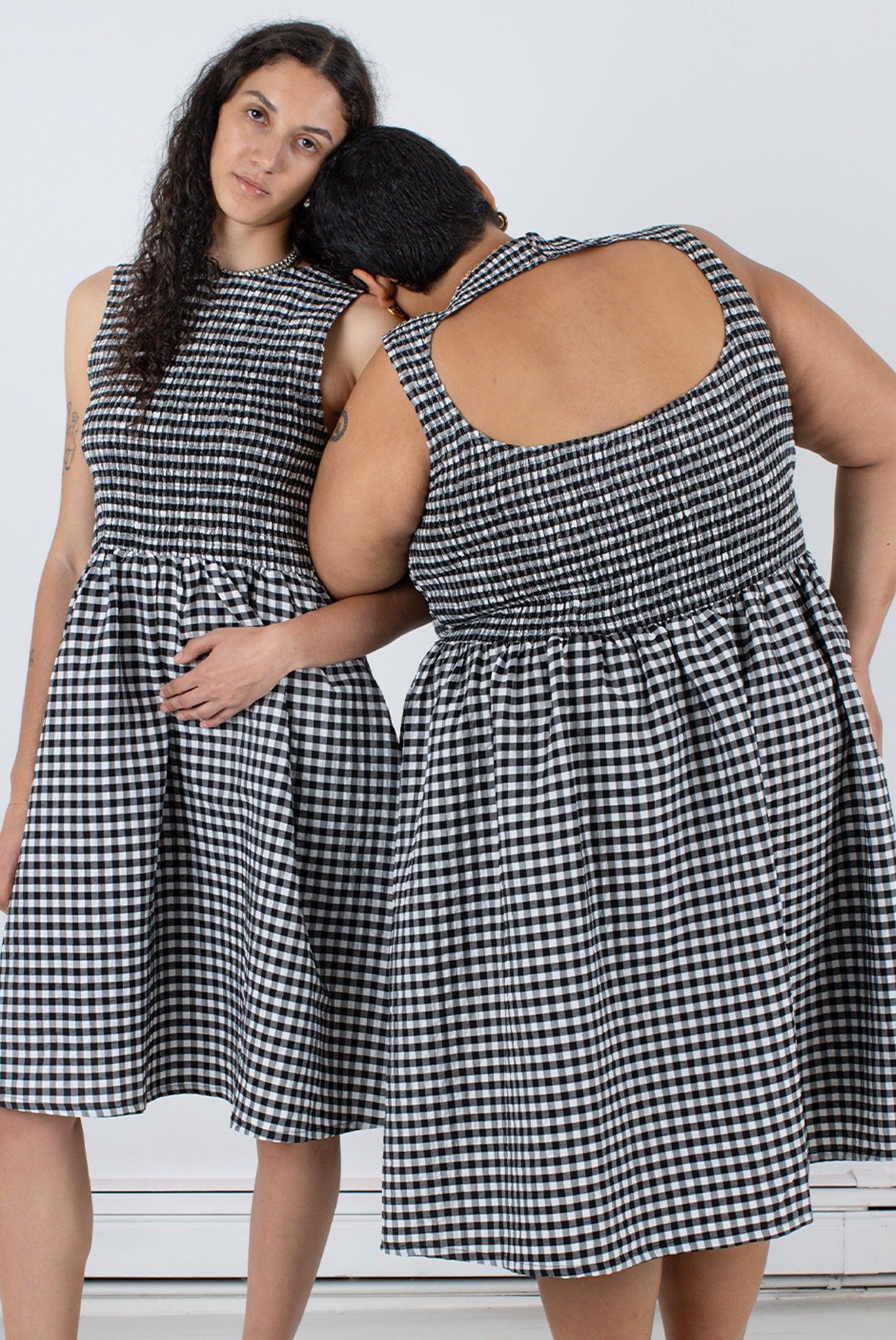 Garden Dress - Black Check Product Image