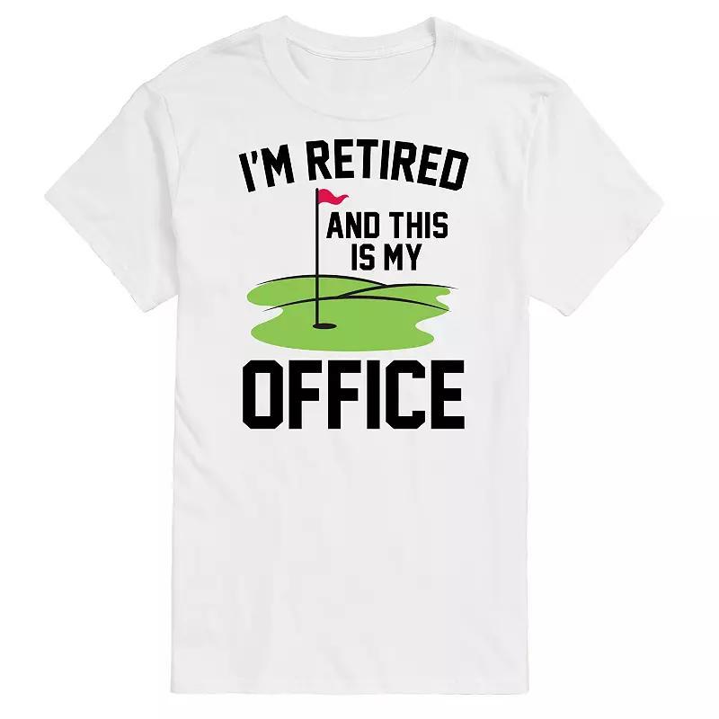 Big & Tall Golf Im Retired Golf Green Office Graphic Tee, Mens Product Image