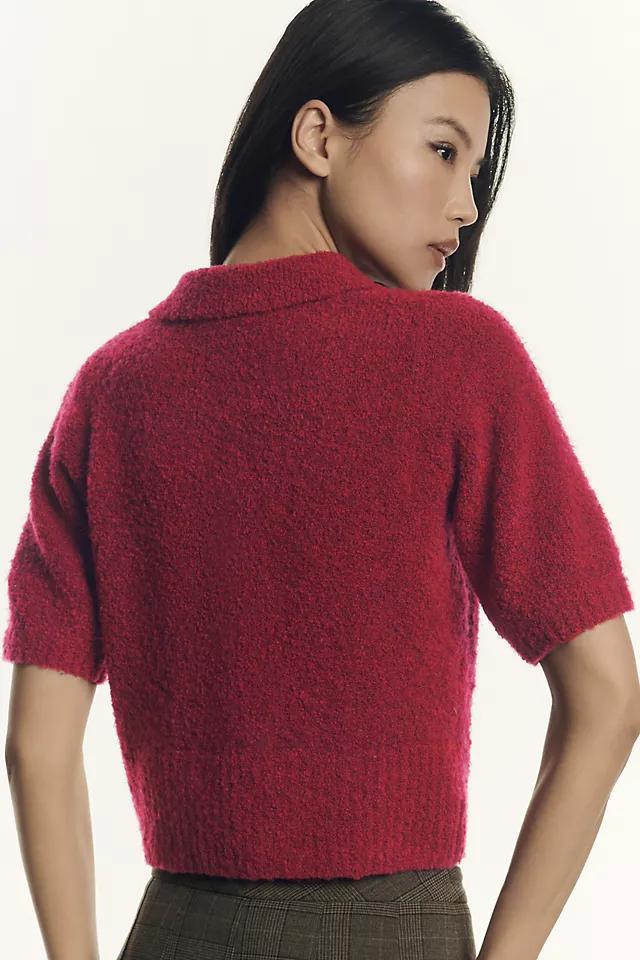 Endless Rose Short-Sleeve Polo Sweater Product Image