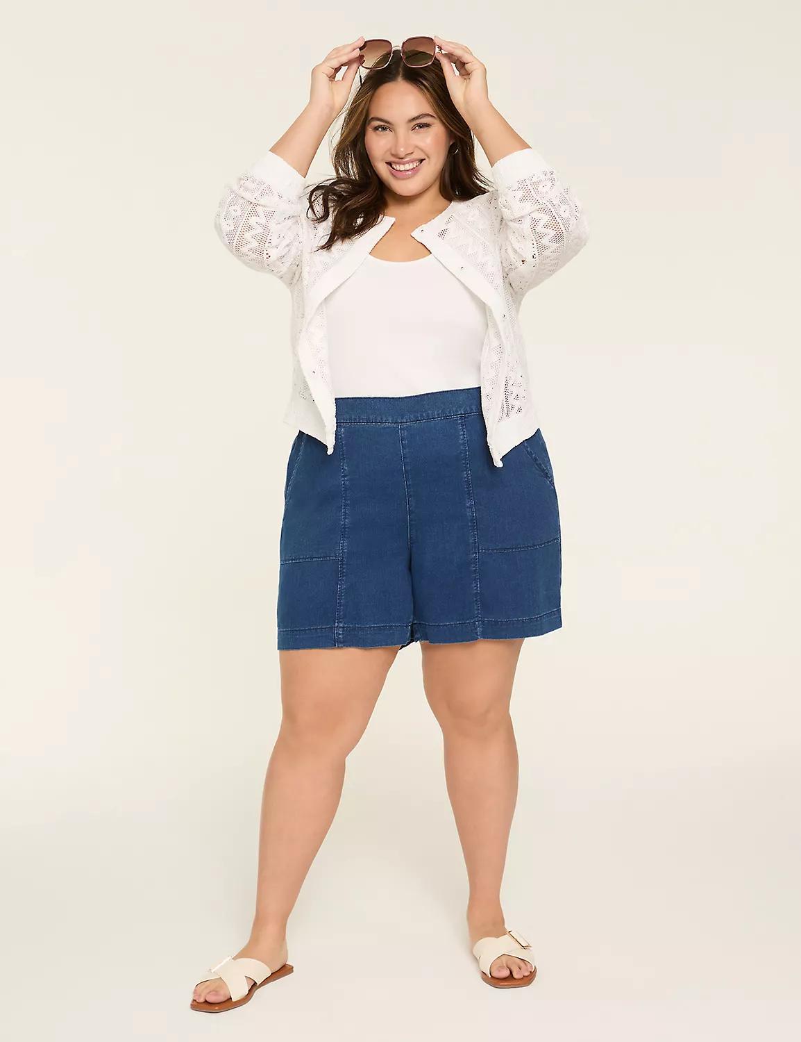 Eyelet Button-Front Jacket Product Image