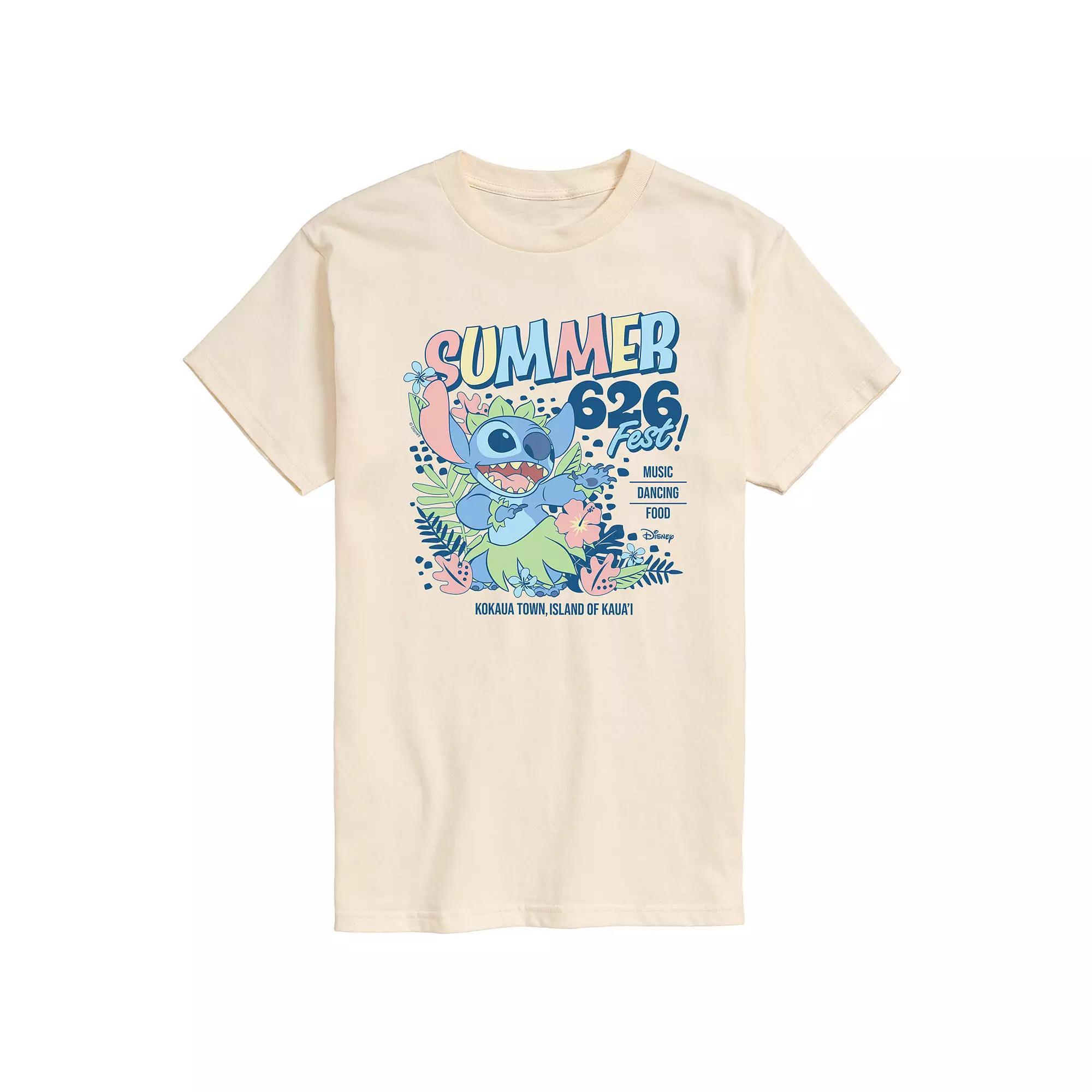 Disney's Lilo & Stitch Men's Summer 626 Fest Graphic Tee, Size: XL, Yellow Product Image