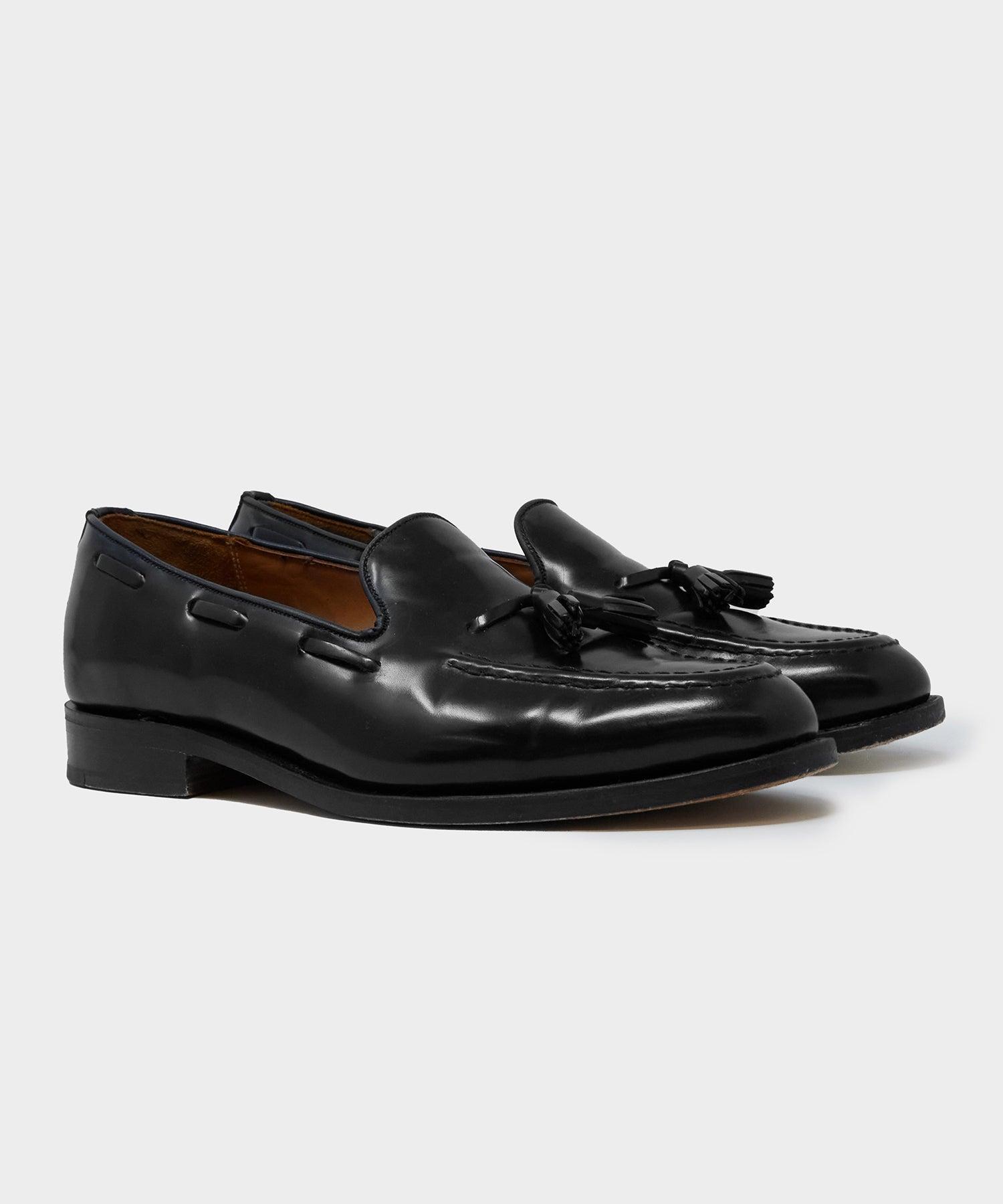 Todd Snyder x Sanders Tassel Loafer Black Leather Product Image