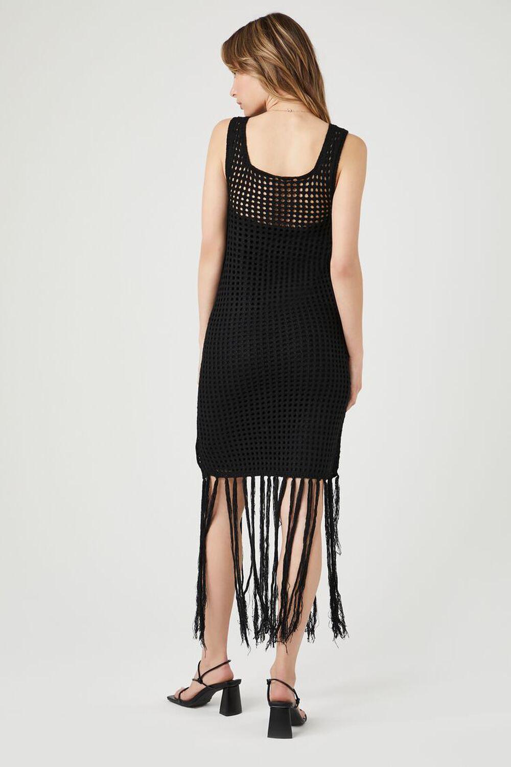 Crochet Sweater-Knit Fringe Dress | Forever 21 Product Image