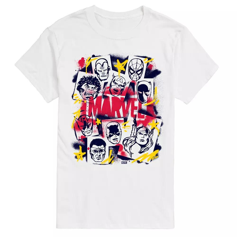 Big & Tall Marvel Airbrush Group Graphic Tee, Men's,  Product Image