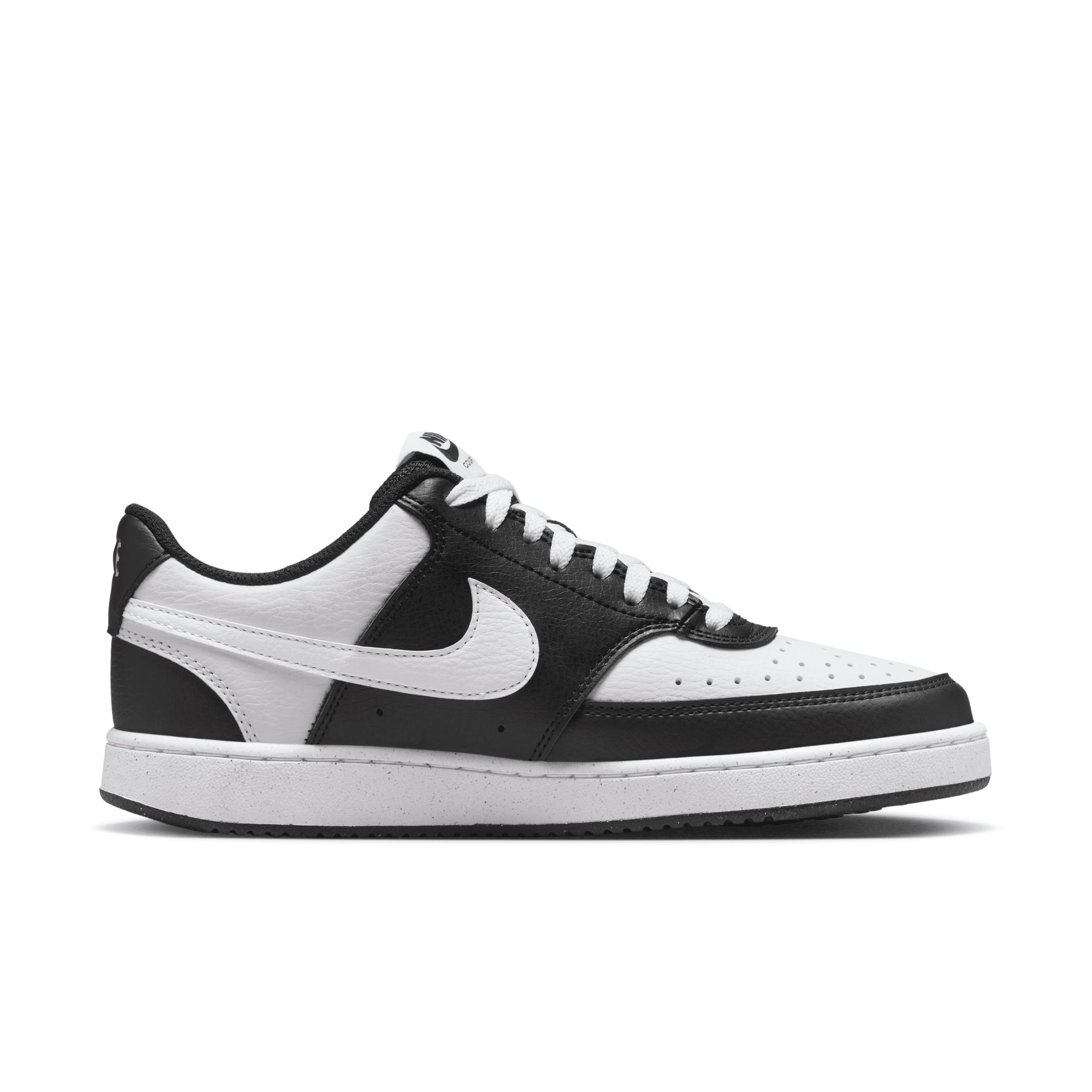 Nike Court Vision Next Nature Women's Low-Top Shoes, Size: 10.5, Black White Product Image