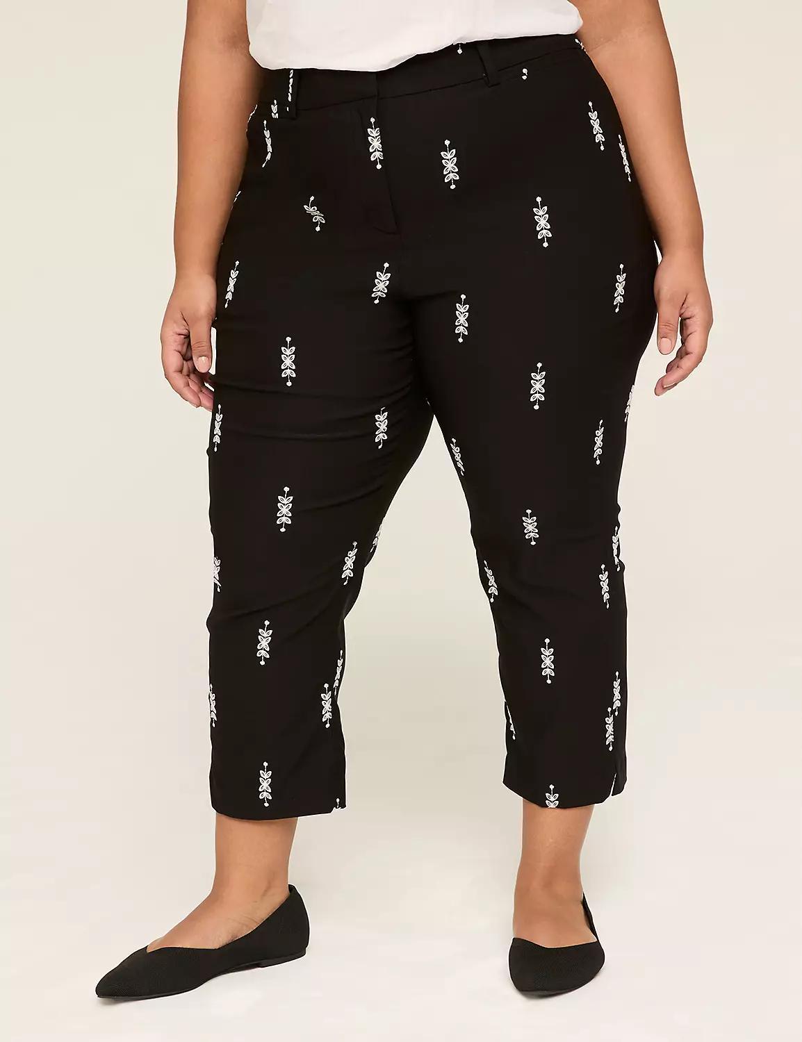 4-Season Embroidered Slim Capri Pant Product Image