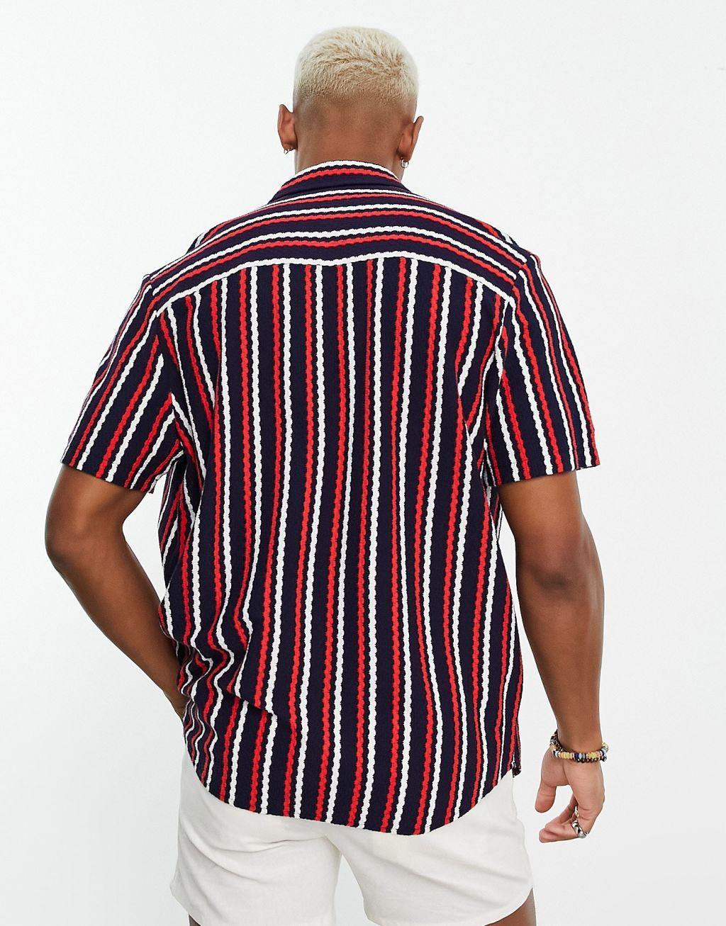 ASOS DESIGN knitted stripe shirt Product Image