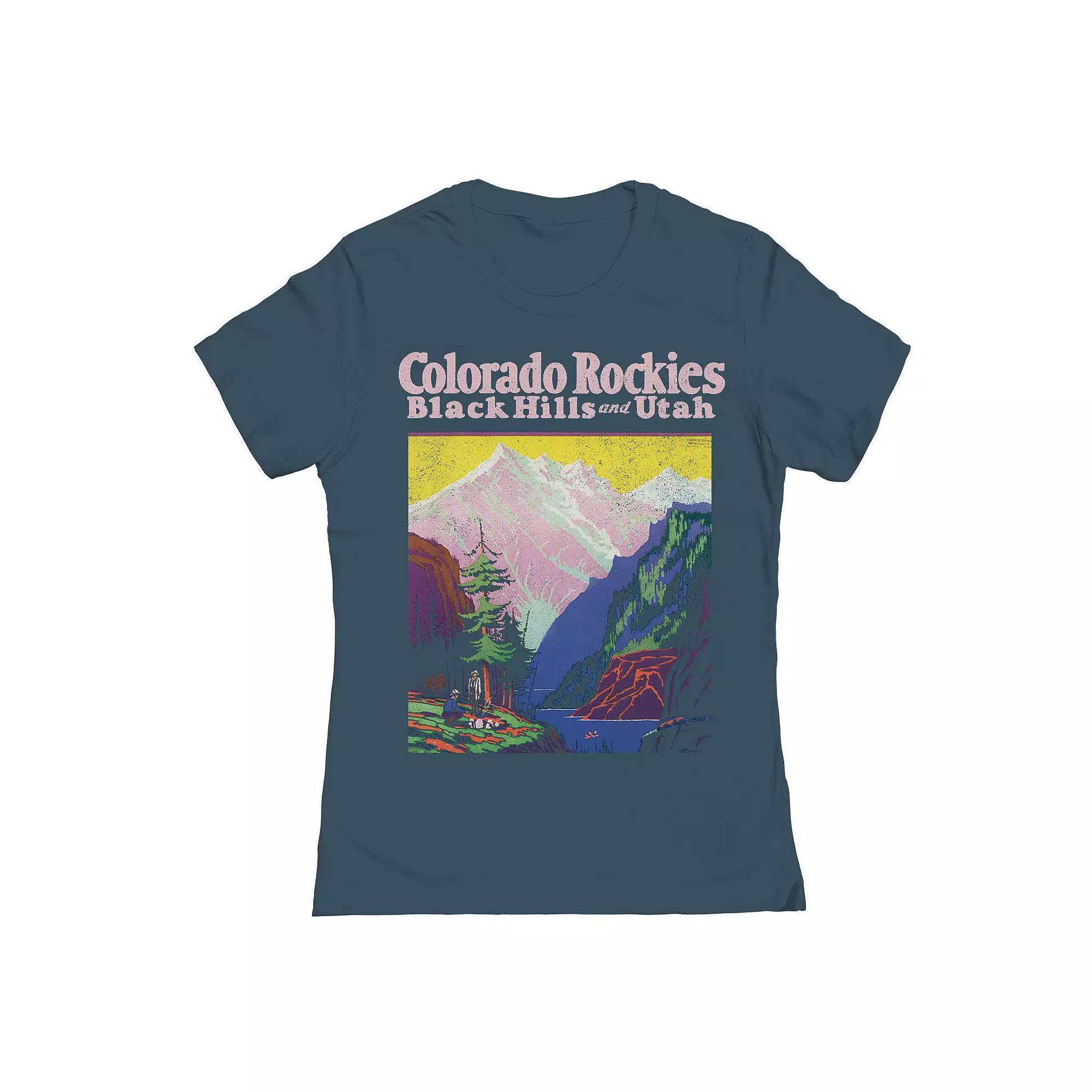 Junior's Colorado Rockies Light Graphic Tee, Women's, Size: Large, Blue Product Image