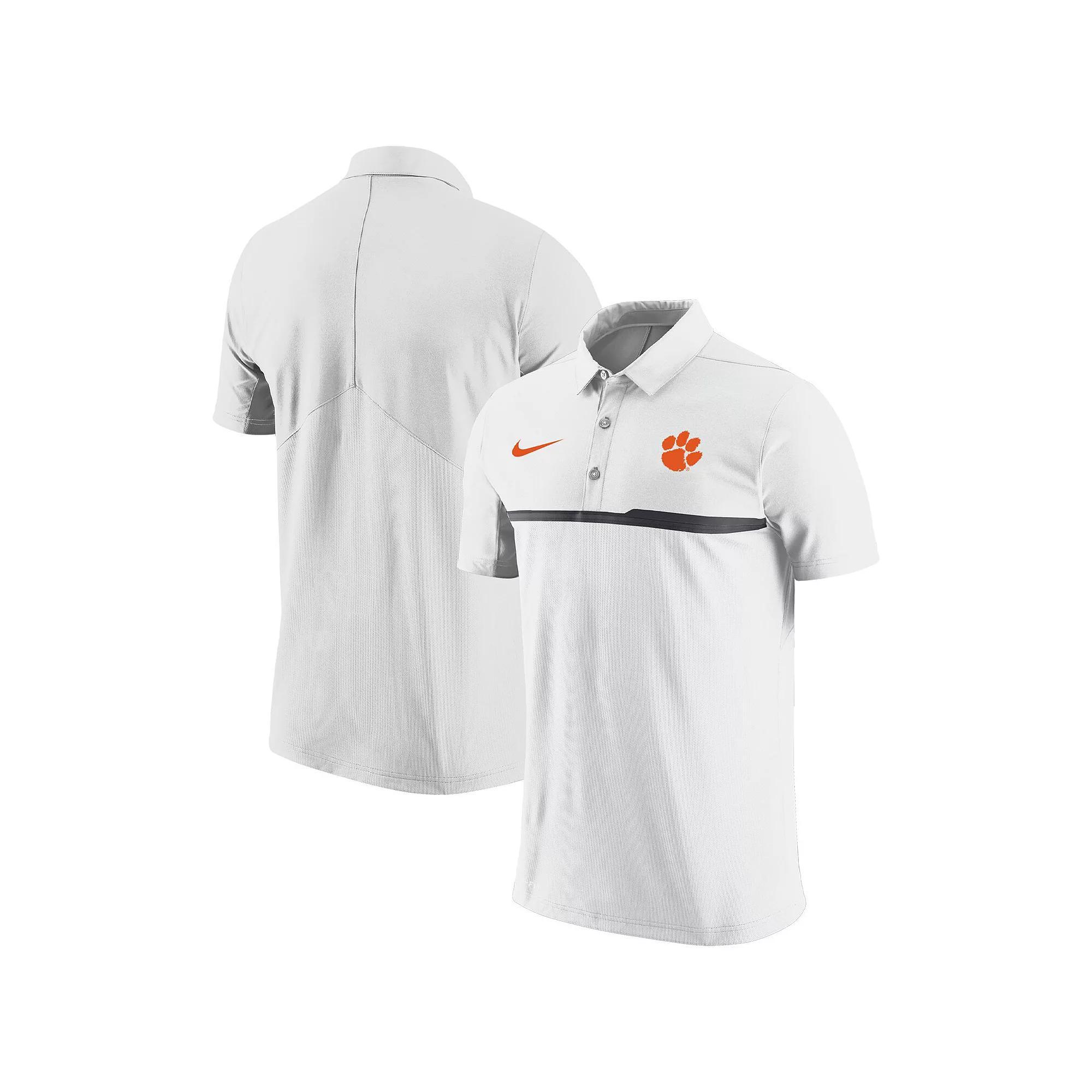 Men's Nike White Clemson Tigers Coaches Performance Polo, Size: 2XL Product Image