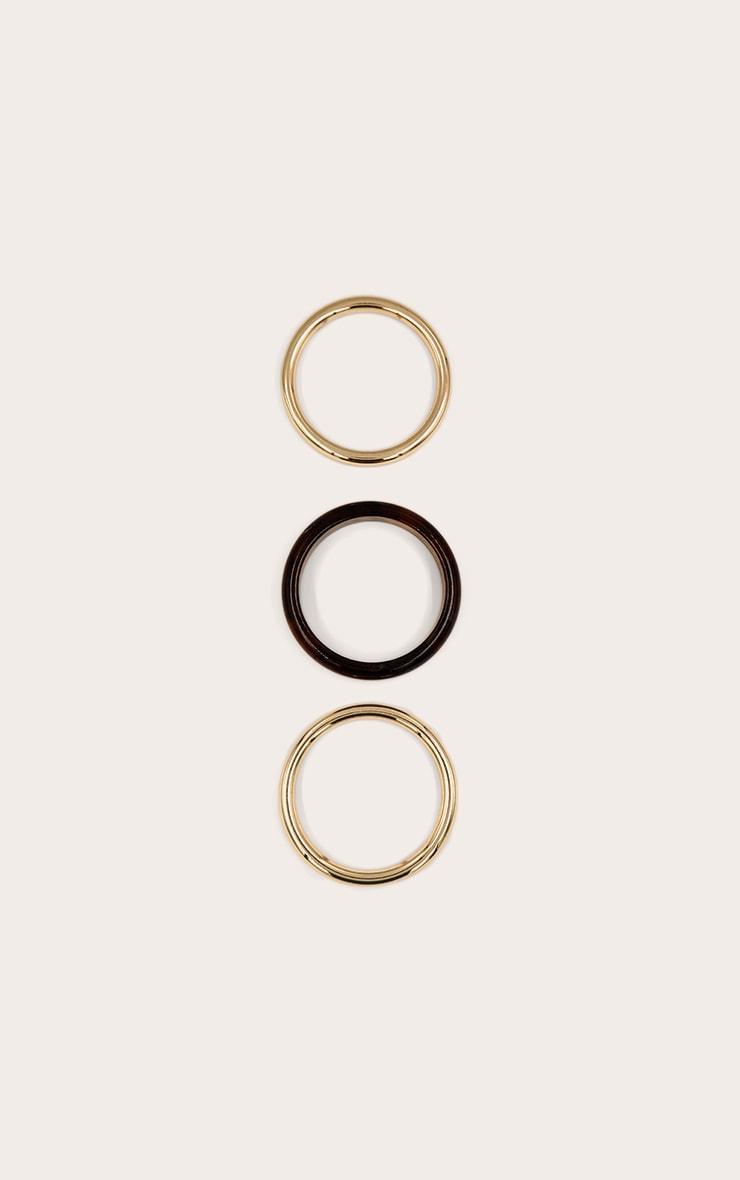 Gold Textured Multi-Pack Chunky Resin Bangles Product Image