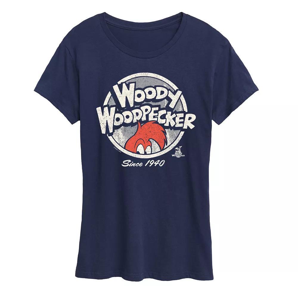 Women's Woody Woodpecker Logo Circle Graphic Tee, Girl's,  Product Image