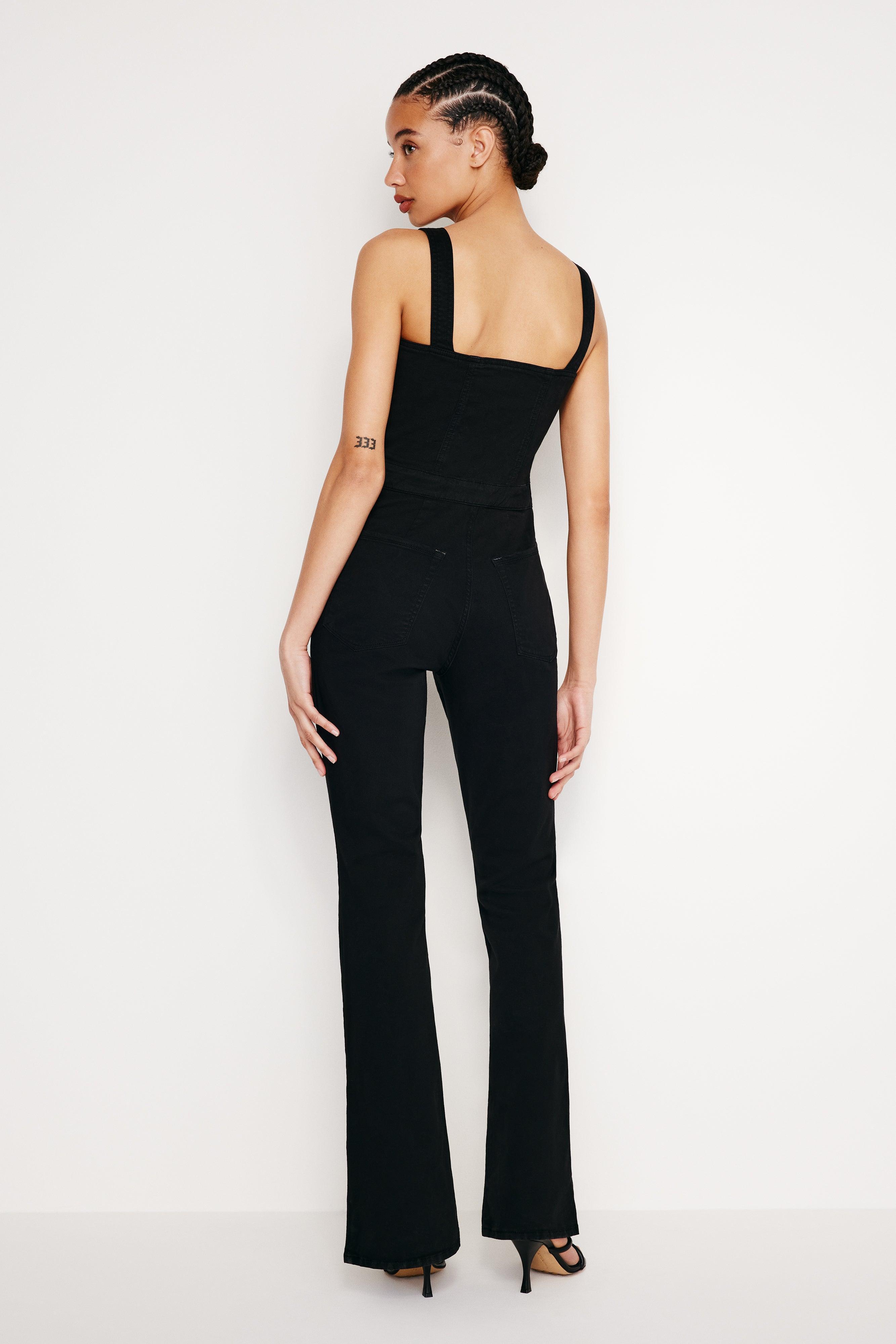 LACE UP UTILITY JUMPSUIT | BLACK001 Product Image