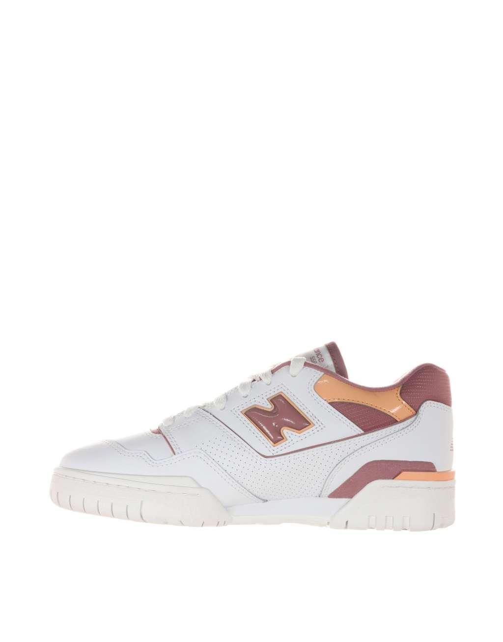 New Balance 550 sneakers with pink and orange detail in white Product Image