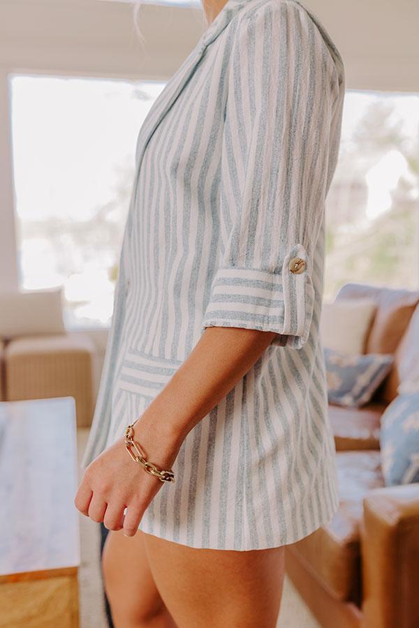 Sail Away Linen-Blend Stripe Blazer Product Image