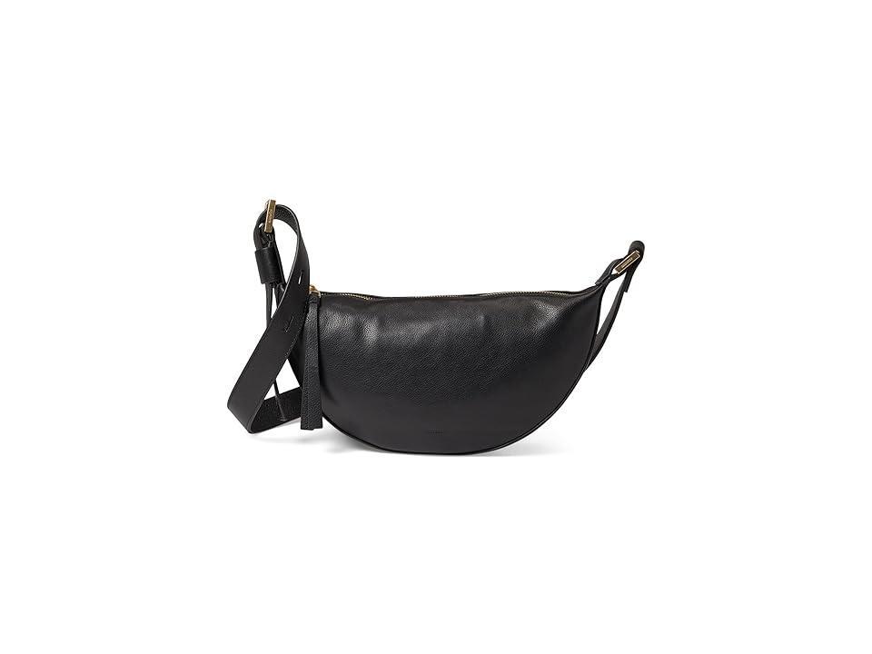 Womens Halfmoon Leather Crossbody Bag Product Image