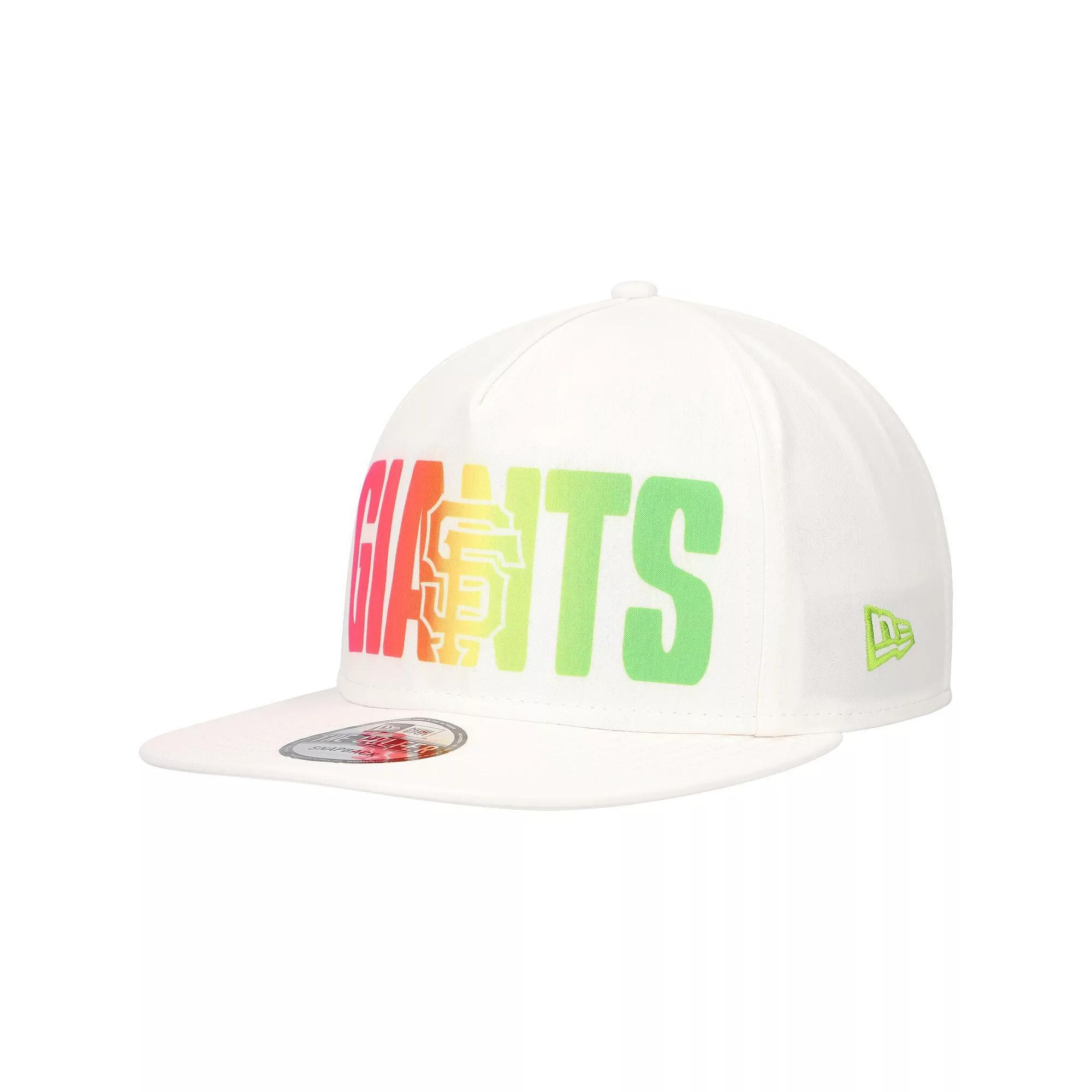 Men's New Era White San Francisco Giants Spring Spectrum Golfer Snapback Hat Product Image
