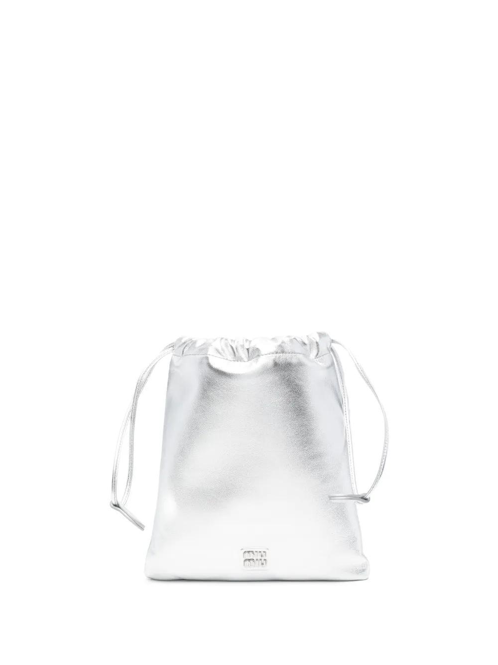 MIU MIU Logo Clutch In White Product Image