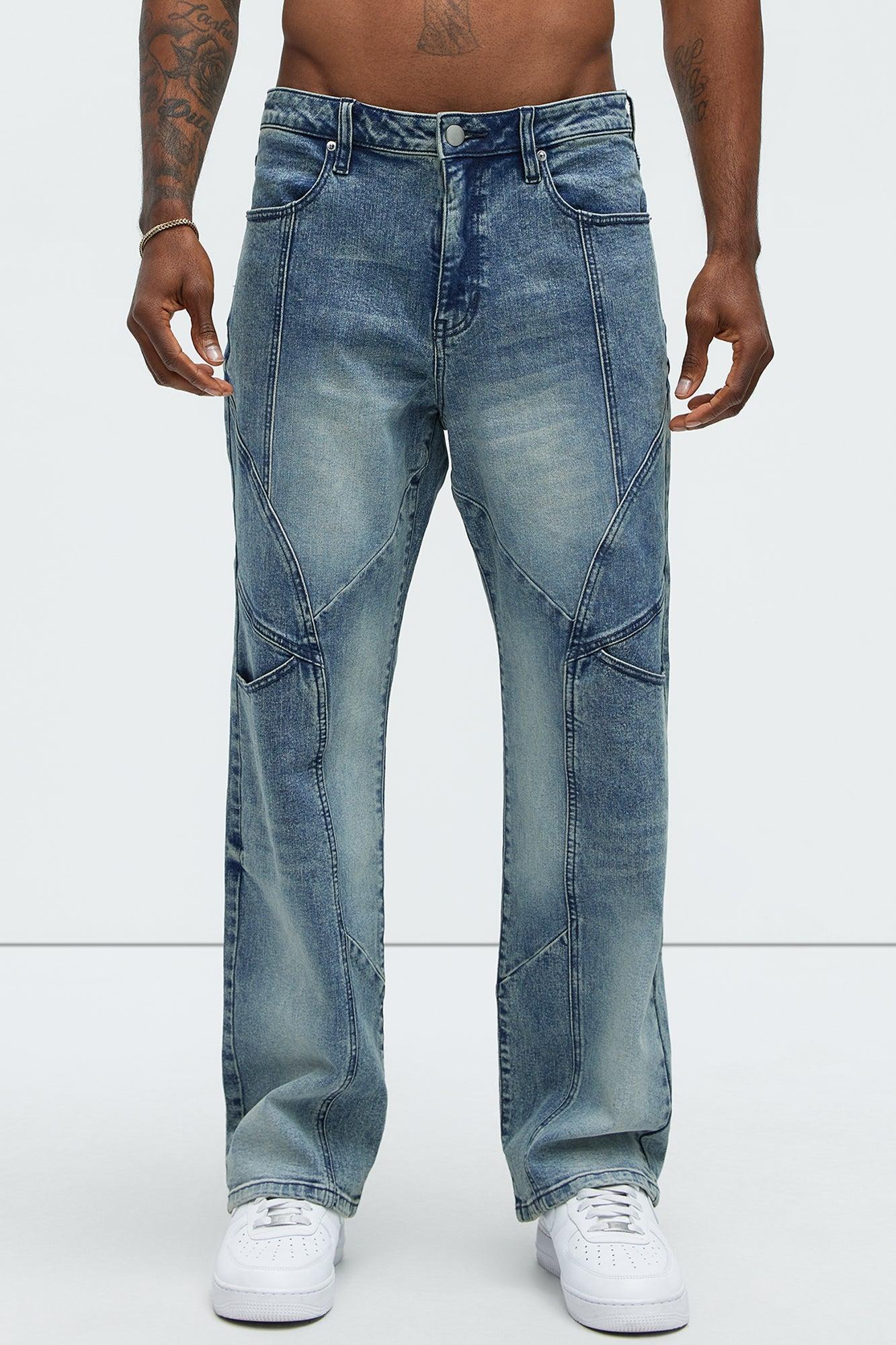 Trent Straight Utility Jeans - Medium Wash Product Image