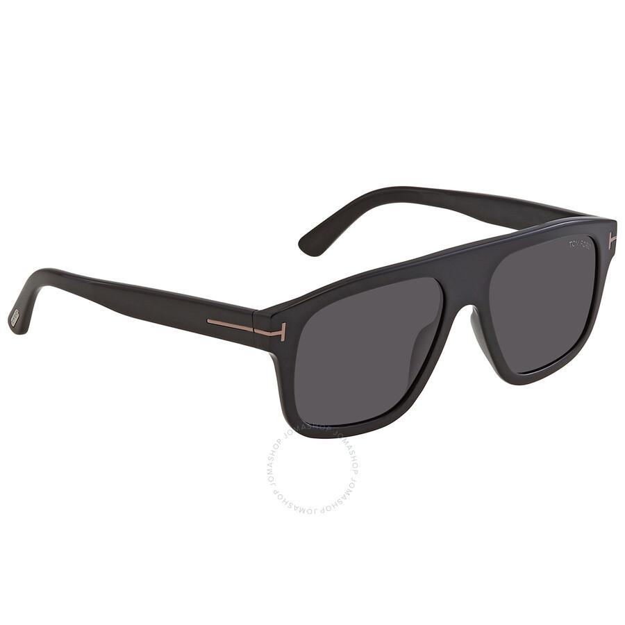 TOM FORD Thor Smoke Rectangular Men's Sunglasses Ft0777-n 01a 56 In Black Product Image