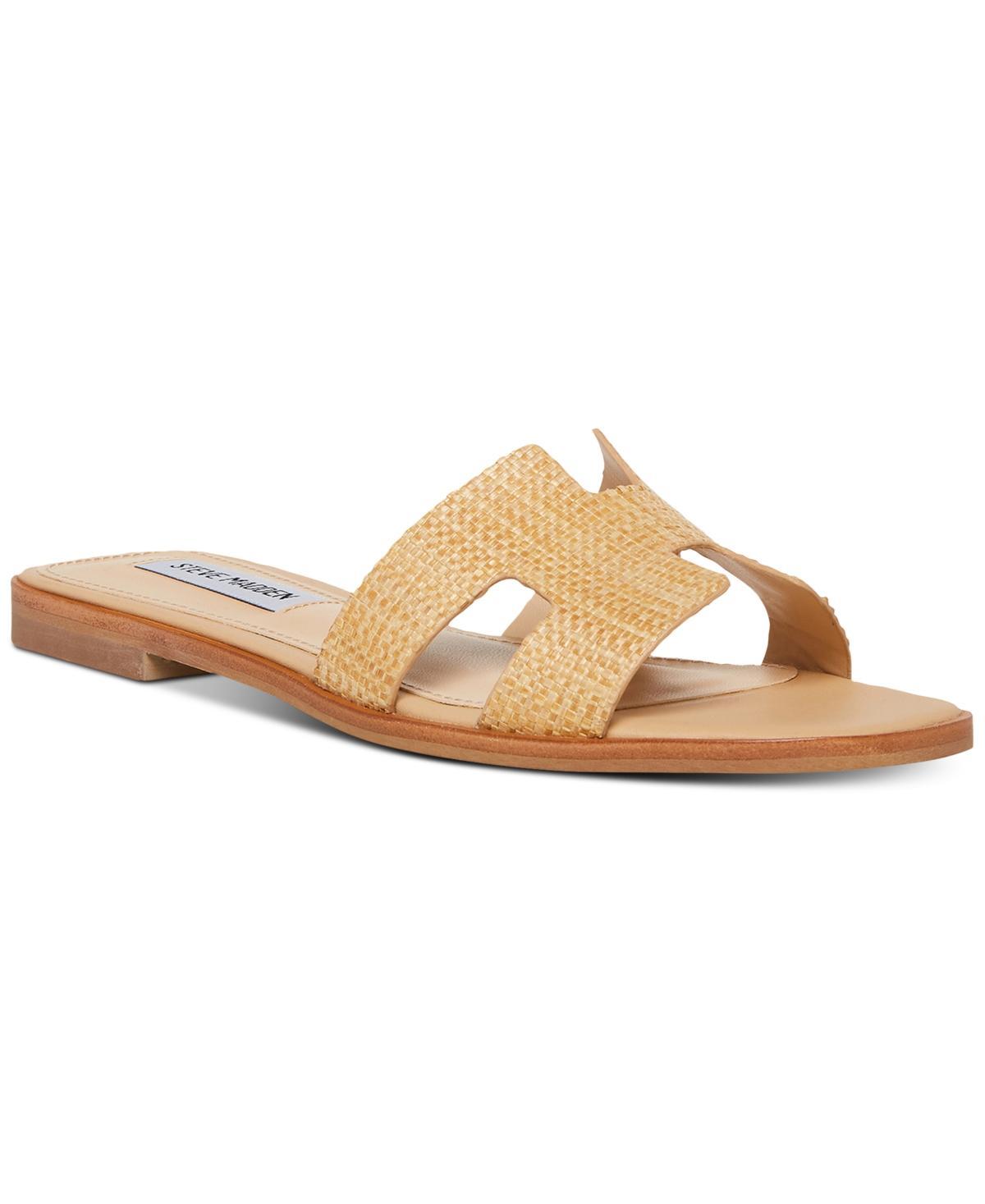 Steve Madden Hadyn Leather Flat Slide Sandals Product Image