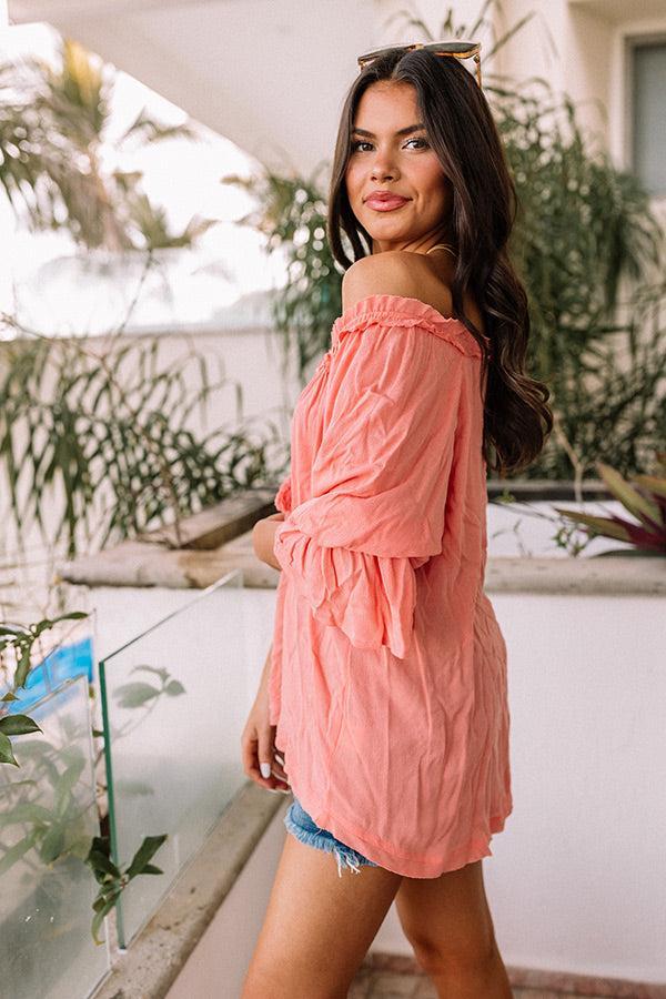 Patio Days Shift Top In Coral Product Image