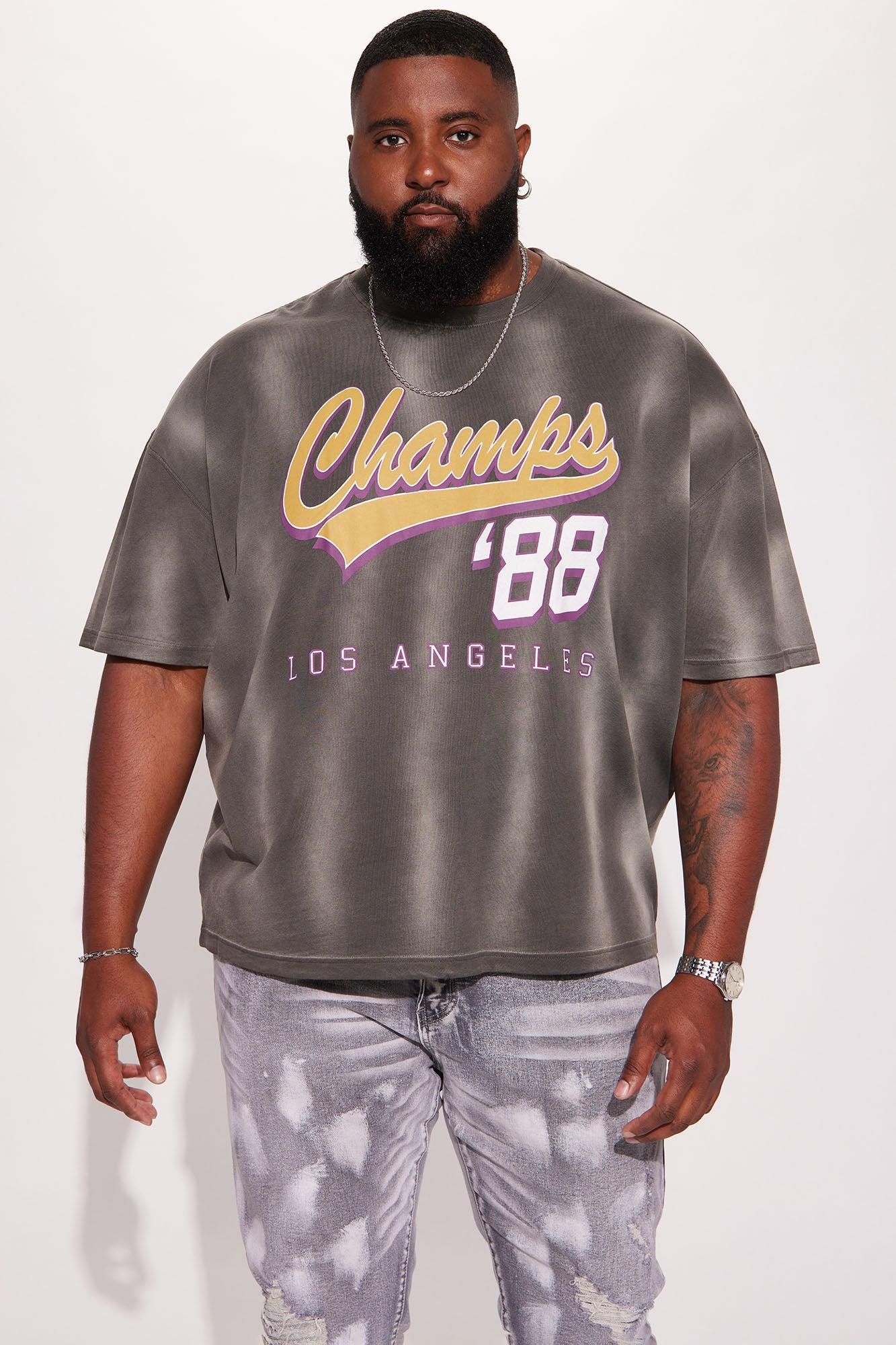 Eighty Eight Champs Oversized Short Sleeve Tee - Grey Product Image