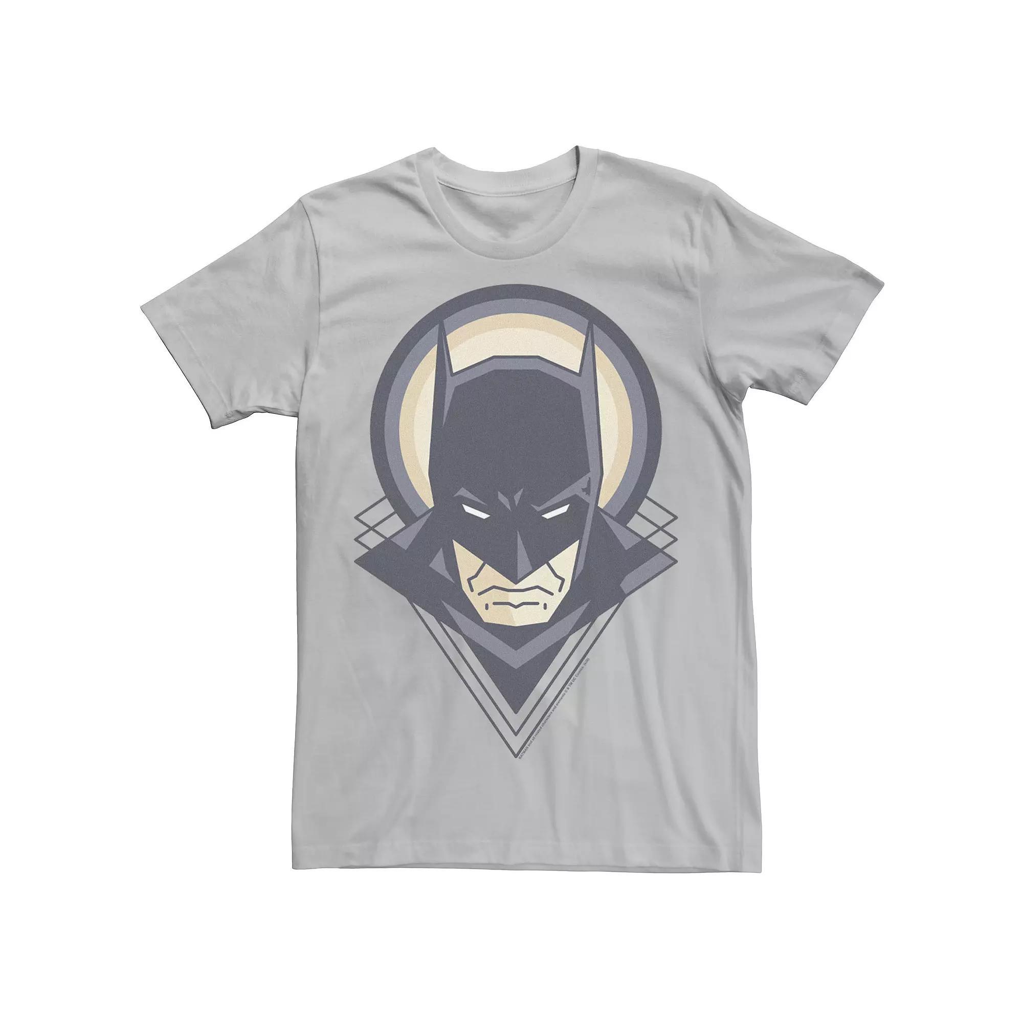 Men's DC Fandome Batman Geometric Line Portrait Tee, Size: Medium, Silver Product Image