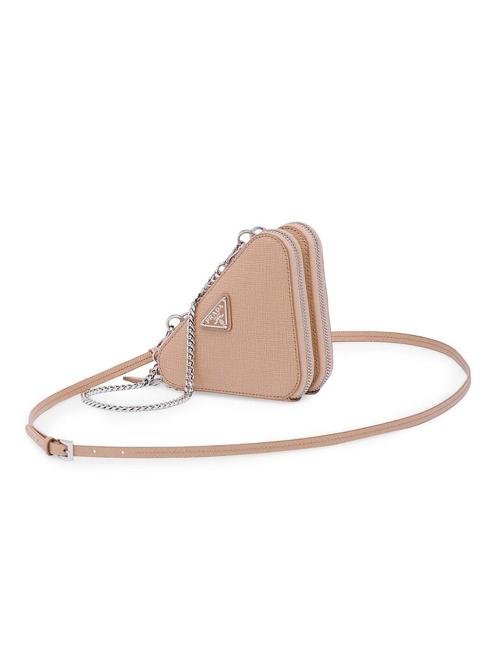 Womens Saffiano Leather Mini Pouch Product Image